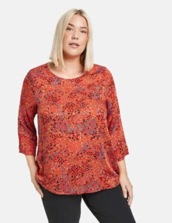 3/4 Arm Bluse Aus Nachhaltiger Qualität -Gerry Stil Geschaft 34 arm bluse aus nachhaltiger qualitaet 01