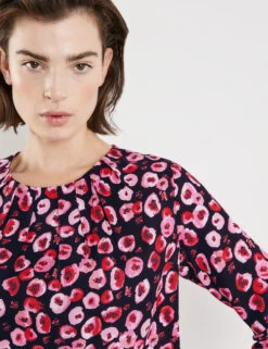 Taifun 3/4 Arm Bluse Mit Allover-Print 10 Taifun 3/4 Arm Bluse Mit Allover-Print -Gerry Stil Geschaft 34 arm bluse mit allover print 100