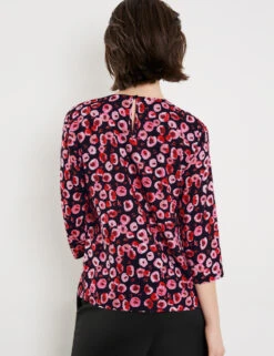 Taifun 3/4 Arm Bluse Mit Allover-Print 12 Taifun 3/4 Arm Bluse Mit Allover-Print -Gerry Stil Geschaft 34 arm bluse mit allover print 104