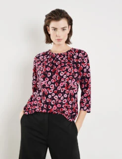 Taifun 3/4 Arm Bluse Mit Allover-Print