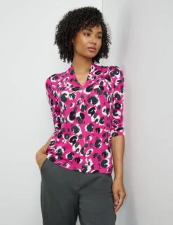 Taifun 3/4 Arm Shirt Mit Allover-Print 11 Taifun 3/4 Arm Shirt Mit Allover-Print -Gerry Stil Geschaft 34 arm shirt mit allover print 102
