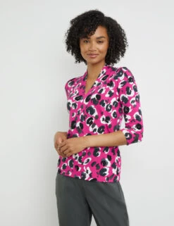 Taifun 3/4 Arm Shirt Mit Allover-Print