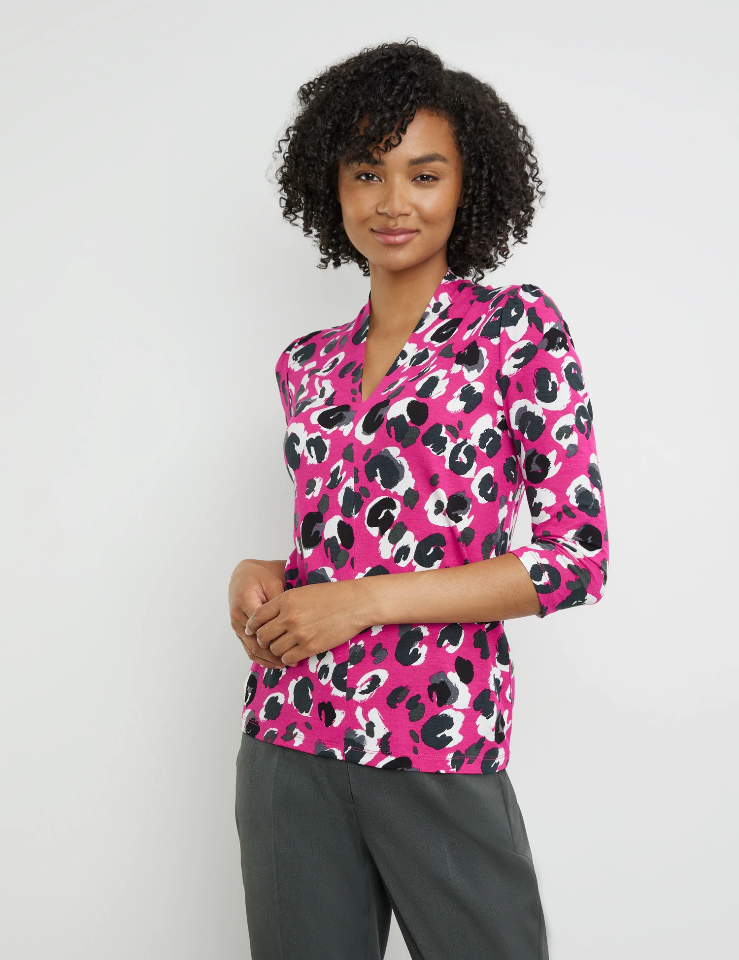 Taifun 3/4 Arm Shirt Mit Allover-Print 1 Taifun 3/4 Arm Shirt Mit Allover-Print