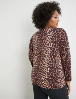 3/4 Arm Shirt Mit Animal-Print -Gerry Stil Geschaft 34 arm shirt mit animal print 104