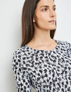 Gerry Weber 3/4 Arm Shirt Mit Ausbrenner-Optik -Gerry Stil Geschaft 34 arm shirt mit ausbrenner optik 100