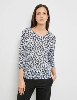 Gerry Weber 3/4 Arm Shirt Mit Ausbrenner-Optik