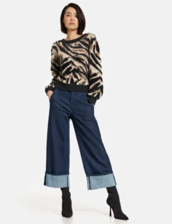 Taifun 3/4 Jeans Culotte Wide Leg -Gerry Stil Geschaft 34 jeans culotte wide leg 01