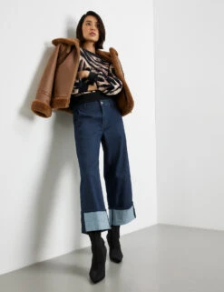 Taifun 3/4 Jeans Culotte Wide Leg -Gerry Stil Geschaft 34 jeans culotte wide leg 102