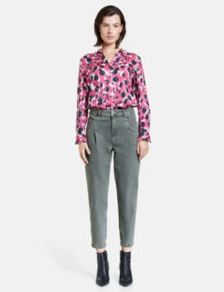 Taifun 3/4 Jeans Mit Bundfalten Mom -Gerry Stil Geschaft 34 jeans mit bundfalten mom 01