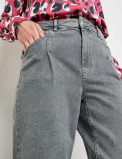 Taifun 3/4 Jeans Mit Bundfalten Mom -Gerry Stil Geschaft 34 jeans mit bundfalten mom 100