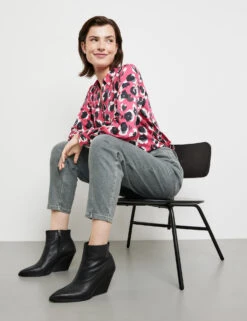 Taifun 3/4 Jeans Mit Bundfalten Mom -Gerry Stil Geschaft 34 jeans mit bundfalten mom 102