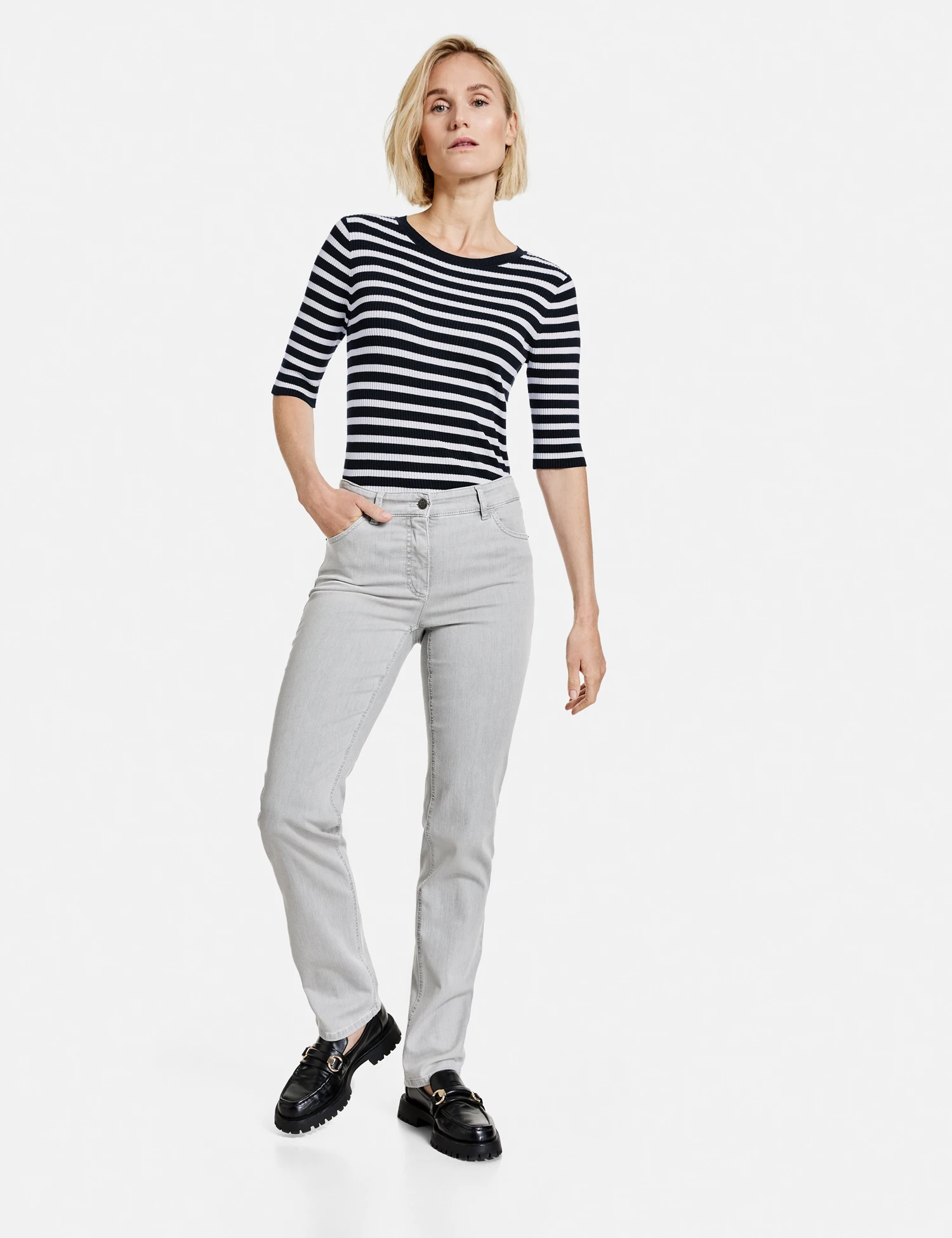 Gerry Weber 5-Pocket Jeans Straight FitKurzgröße 8 Gerry Weber 5-Pocket Jeans Straight FitKurzgröße – Bild 8