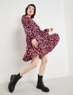Taifun A-Linien-Kleid Mit Floral-Print -Gerry Stil Geschaft a linien kleid mit floral print 102
