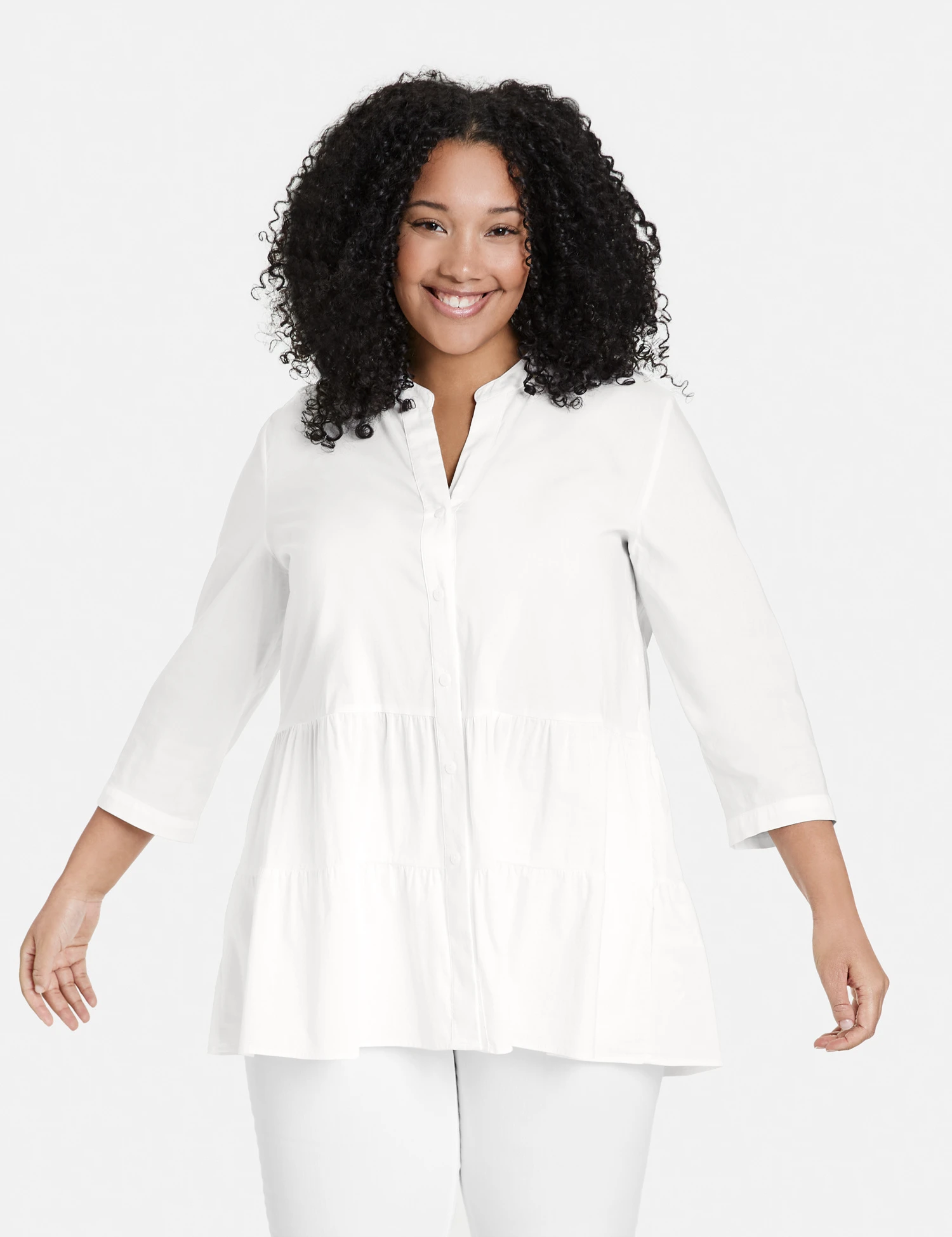 Ausgestellte 3/4 Arm Bluse 7 Ausgestellte 3/4 Arm Bluse – Bild 7