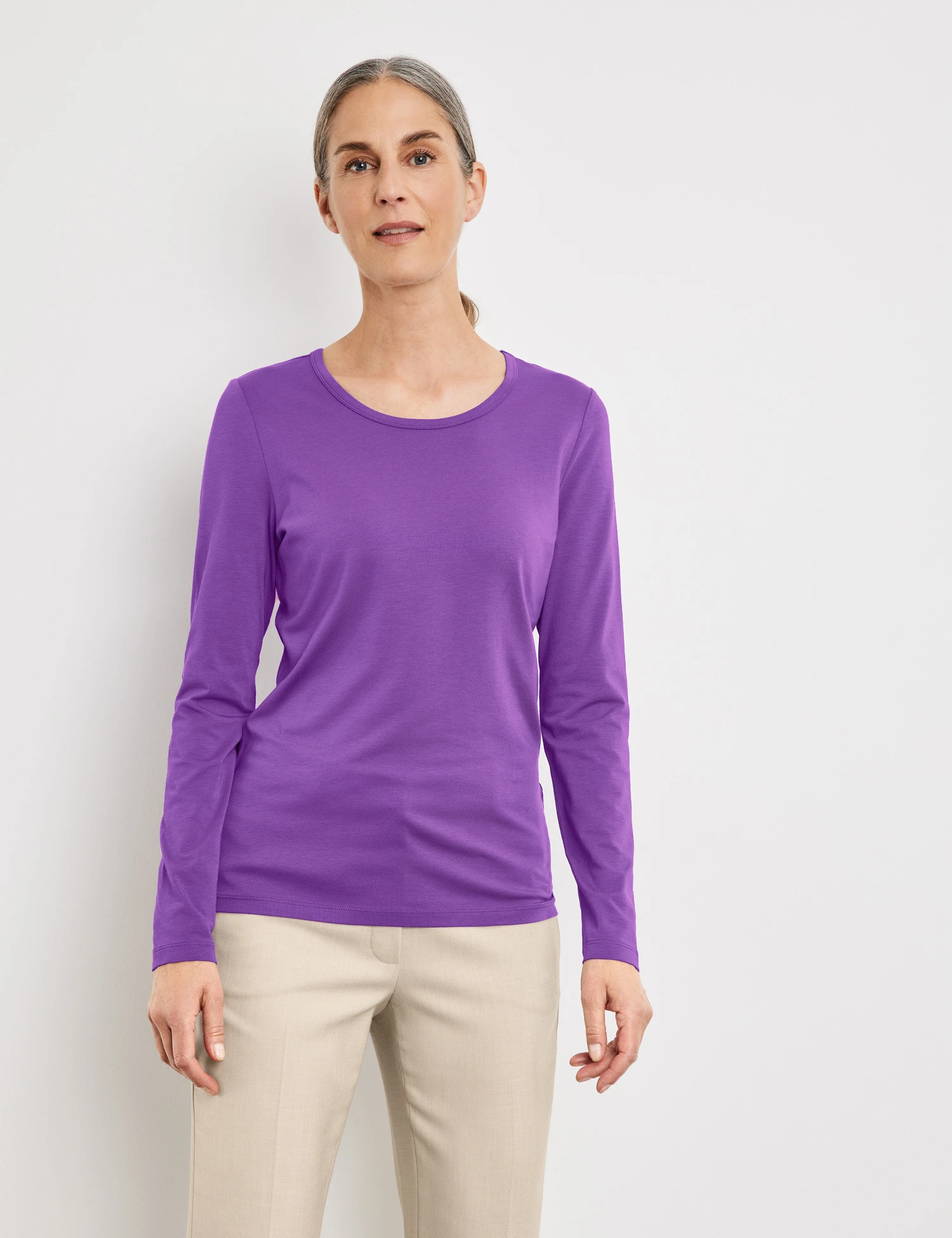 Gerry Weber Basic Langarmshirt Mit Stretchkomfort 1 Gerry Weber Basic Langarmshirt Mit Stretchkomfort