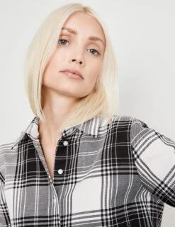 Taifun Baumwollbluse Mit Streifen In Batik-Optik -Gerry Stil Geschaft baumwollbluse mit streifen in batik optik 100