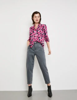 Taifun Bluse Mit Animal-Print -Gerry Stil Geschaft bluse mit animal print 102