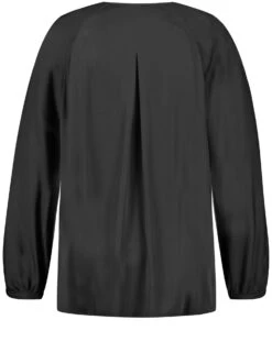 Bluse Mit Biesenplastron -Gerry Stil Geschaft bluse mit biesenplastron 03