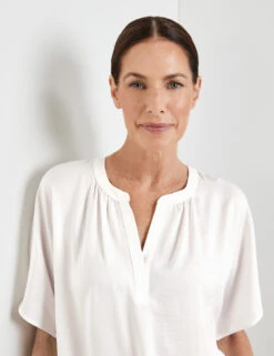 Gerry Weber Blusenshirt Mit Elastischem Saum -Gerry Stil Geschaft blusenshirt mit elastischem saum 100