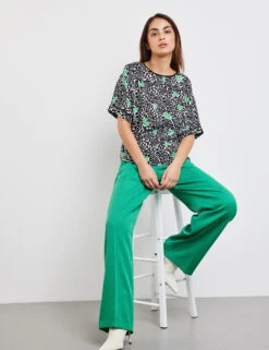 Taifun Blusenshirt Mit Kurzem Arm 11 Taifun Blusenshirt Mit Kurzem Arm -Gerry Stil Geschaft blusenshirt mit kurzem arm 102