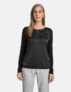 Gerry Weber Blusenshirt Mit Material-Patch Und Elastischem Saum 13 Gerry Weber Blusenshirt Mit Material-Patch Und Elastischem Saum -Gerry Stil Geschaft blusenshirt mit material patch und elastischem saum 01