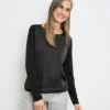 Gerry Weber Blusenshirt Mit Material-Patch Und Elastischem Saum