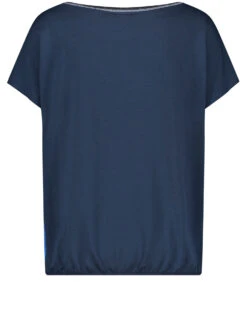 Gerry Weber Blusenshirt Mit Strickblende Und Elastischem Bund -Gerry Stil Geschaft blusenshirt mit strickblende und elastischem bund 03