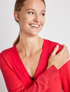 Taifun Cardigan Aus Feinstrick Mit Geschlitztem Ärmel -Gerry Stil Geschaft cardigan aus feinstrick mit geschlitztem aermel 100