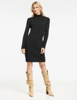 Gerry Weber Elegantes Strickkleid Aus Rippstrick -Gerry Stil Geschaft elegantes strickkleid aus rippstrick 01