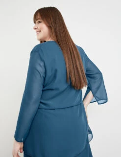 Elegantes Stufenkleid Aus Chiffon -Gerry Stil Geschaft elegantes stufenkleid aus chiffon 104