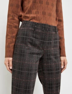 Gerry Weber Fein Karierte 7/8 Hose Citystyle 10 Gerry Weber Fein Karierte 7/8 Hose Citystyle -Gerry Stil Geschaft fein karierte 78 hose citystyle 100