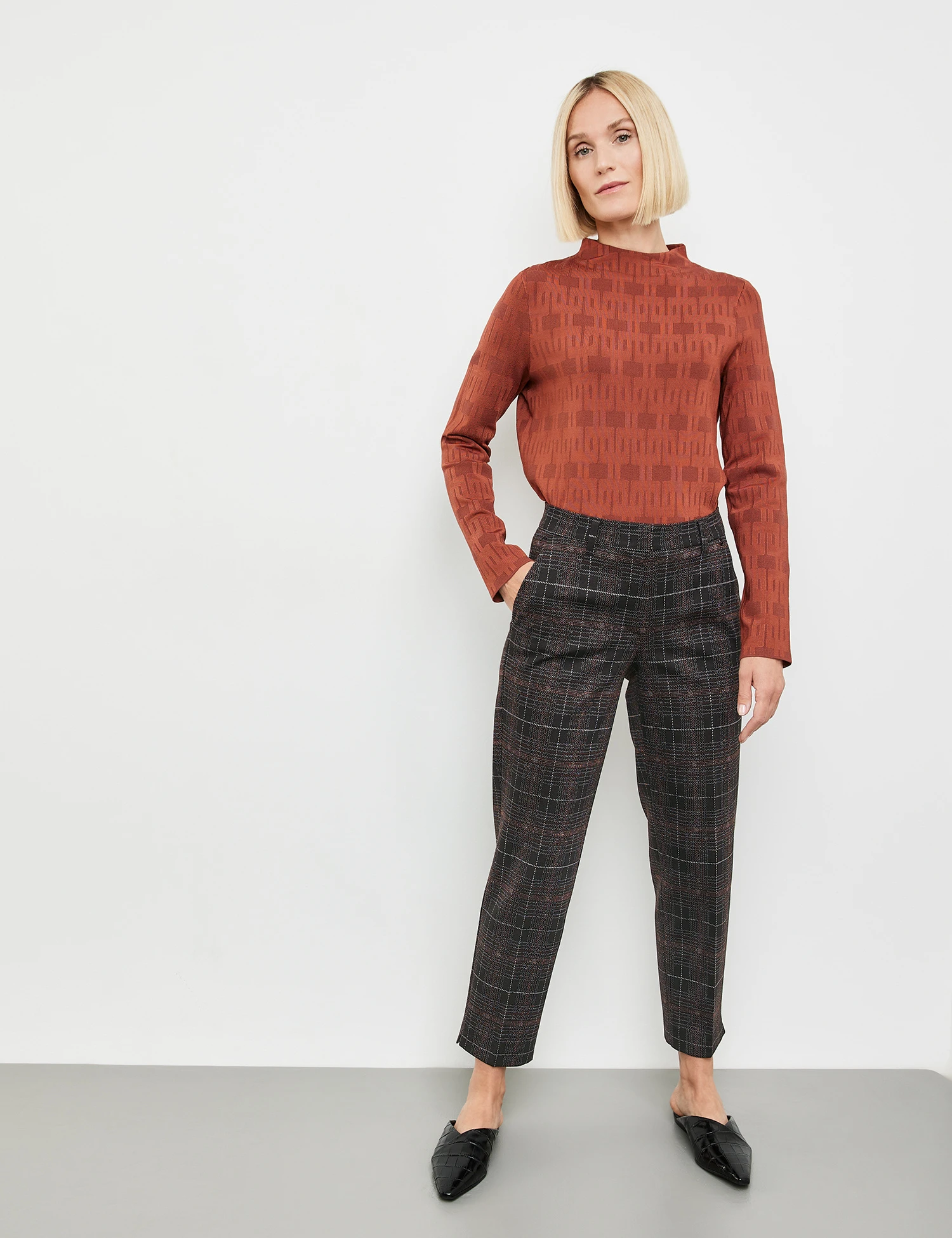 Gerry Weber Fein Karierte 7/8 Hose Citystyle 1 Gerry Weber Fein Karierte 7/8 Hose Citystyle