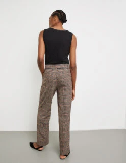 Gerry Weber Fein Karierte Hose Wide Leg -Gerry Stil Geschaft fein karierte hose wide leg 104