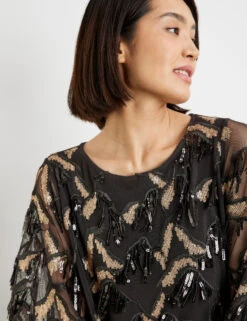 Taifun Festliches Kleid Mit Pailletten-Zier -Gerry Stil Geschaft festliches kleid mit pailletten zier 100