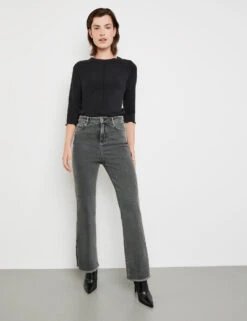 Taifun Flared Jeans Mit Saumschlitzen