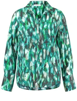 Gerry Weber Fließende Langarmbluse Mit Allover-Dessin