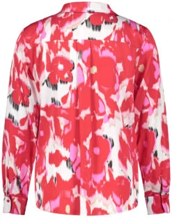 Taifun Fließende Langarmbluse Mit Allover-Print -Gerry Stil Geschaft fliessende langarmbluse mit allover print 03