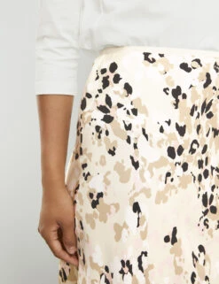 Taifun Fließender A-Linien-Rock Mit Elastischem Bund -Gerry Stil Geschaft fliessender a linien rock mit elastischem bund 100