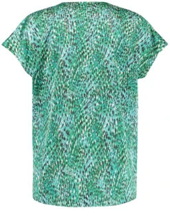 Gerry Weber Fließendes Blusenshirt Mit Allover-Print -Gerry Stil Geschaft fliessendes blusenshirt mit allover print 03