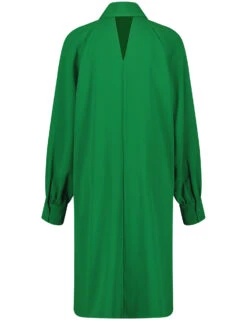 Gerry Stil Geschaft -Gerry Stil Geschaft fliessendes kleid mit schleifenkragen und leichten ballonaermeln 03