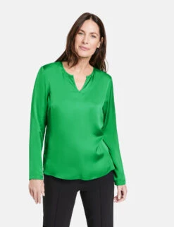 Gerry Weber Fließendes Langarm Blusenshirt -Gerry Stil Geschaft fliessendes langarm blusenshirt 01