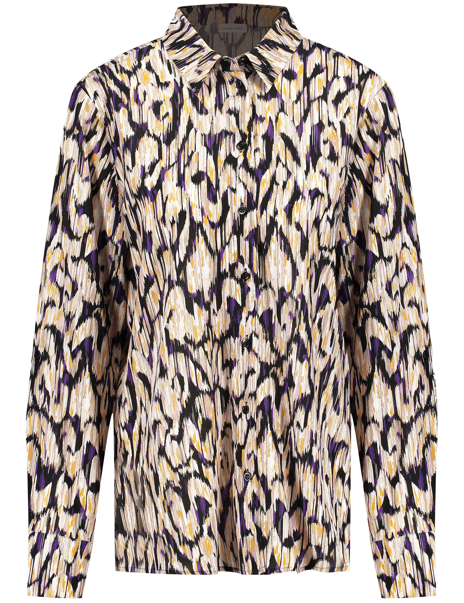 Gerry Weber Gemusterte Hemdbluse Mit Seitenschlitzen 2 Gerry Weber Gemusterte Hemdbluse Mit Seitenschlitzen – Bild 2