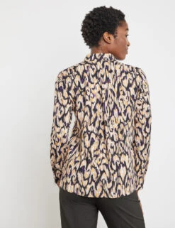 Gerry Weber Gemusterte Hemdbluse Mit Seitenschlitzen 12 Gerry Weber Gemusterte Hemdbluse Mit Seitenschlitzen -Gerry Stil Geschaft gemusterte hemdbluse mit seitenschlitzen 104