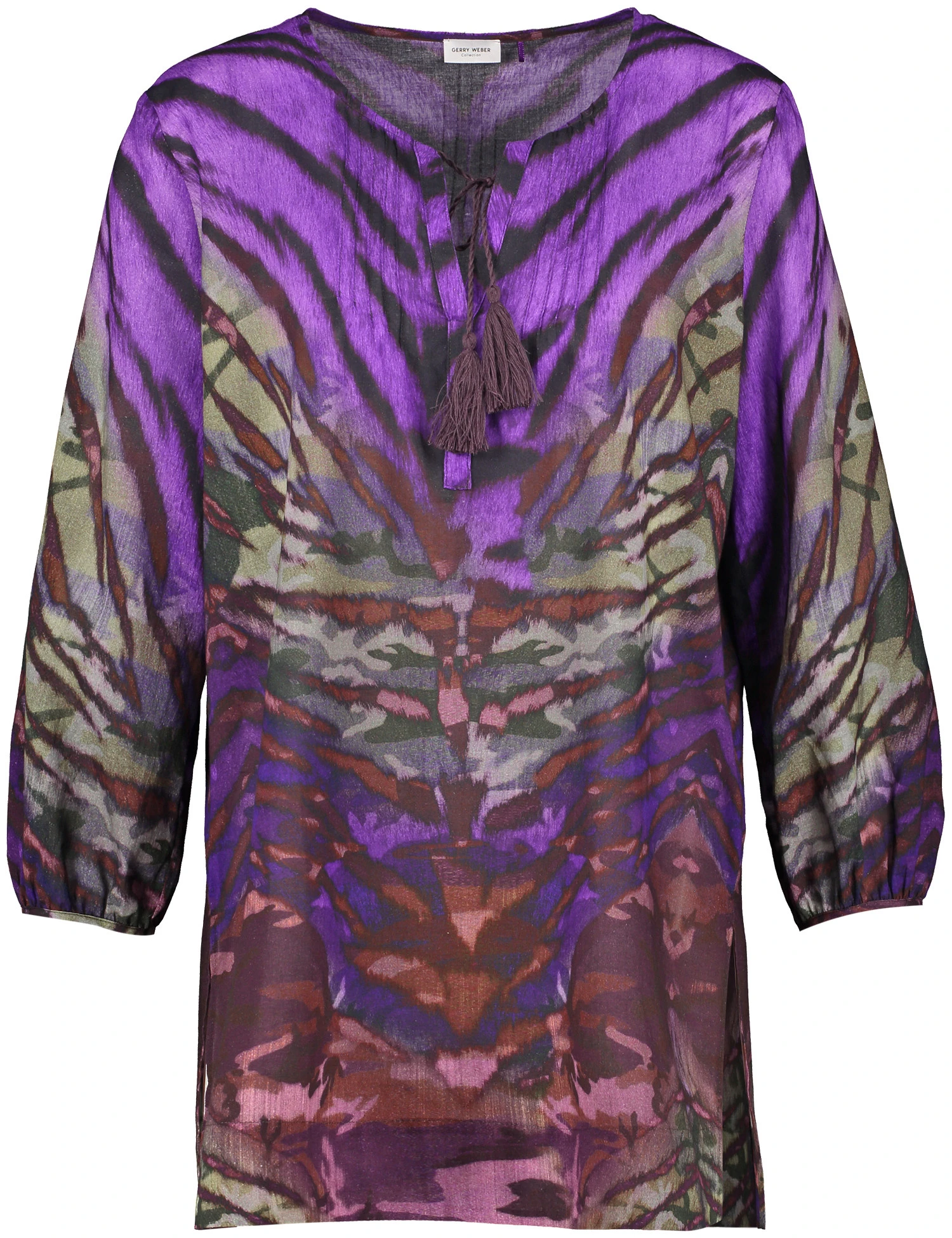 Gerry Weber Gemusterte Longbluse Mit Biesen 2 Gerry Weber Gemusterte Longbluse Mit Biesen – Bild 2