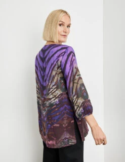 Gerry Weber Gemusterte Longbluse Mit Biesen 12 Gerry Weber Gemusterte Longbluse Mit Biesen -Gerry Stil Geschaft gemusterte longbluse mit biesen 104