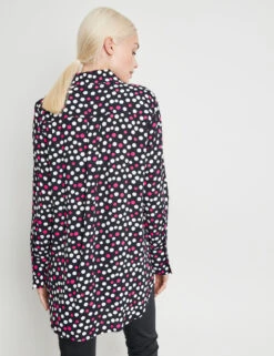 Taifun Gemusterte Longbluse Mit Verlängertem Rückenteil -Gerry Stil Geschaft gemusterte longbluse mit verlaengertem rueckenteil 104