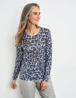 Gerry Weber Gemustertes Langarmshirt Mit Ausbrenner-Qualität