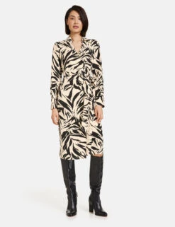 Taifun Gemustertes Wickelkleid -Gerry Stil Geschaft gemustertes wickelkleid 01