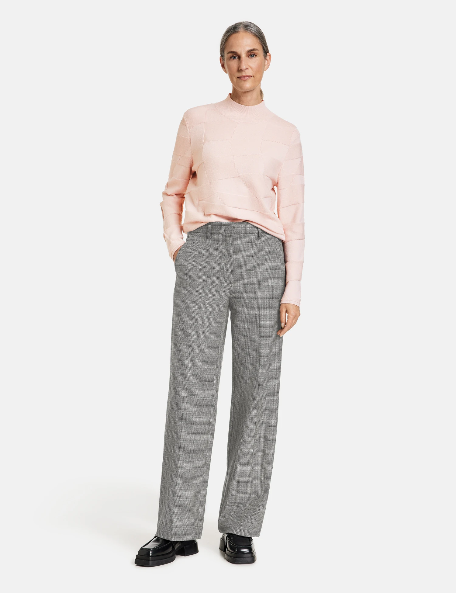 Gerry Weber Glencheck-Hose Mit Weitem Bein 7 Gerry Weber Glencheck-Hose Mit Weitem Bein – Bild 7
