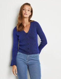 Taifun Glitzer-Strickjacke